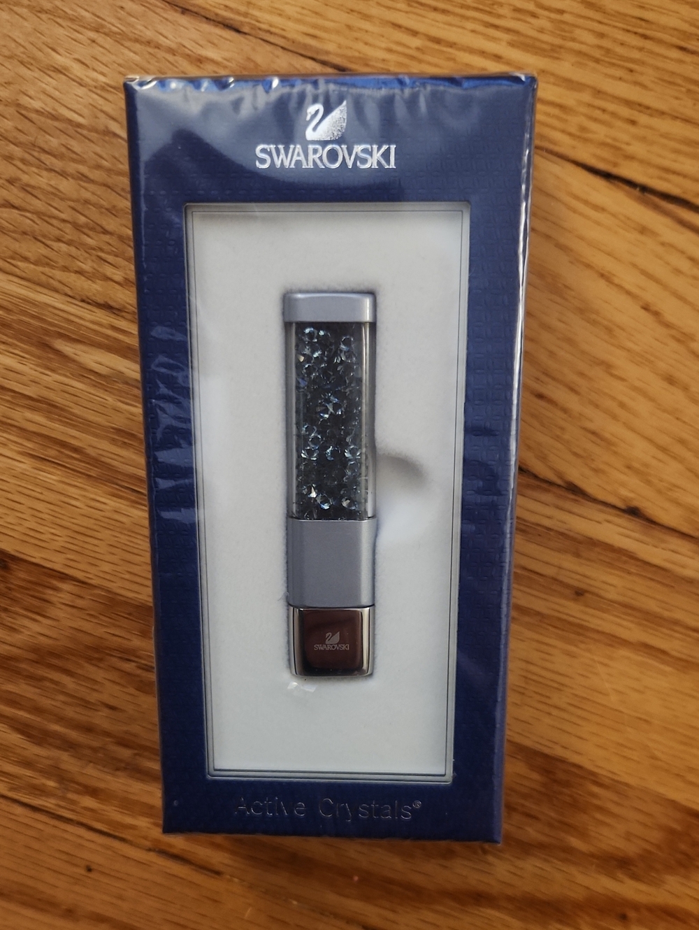 Swarovski Light Blue Crystal-Accented USB Drive